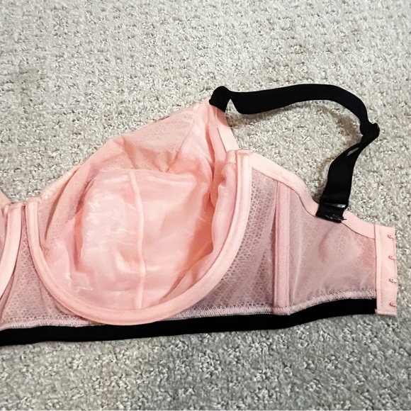 Parfait Quartz Pink Underwire Bra Sz 32K Full Figured Sexy Plunge Romina P5522 - Picture 10 of 14